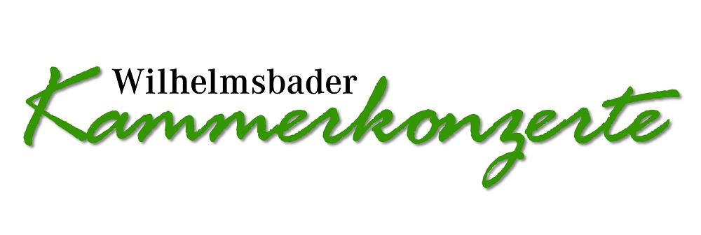 Schriftzug Wilhelmsbader Kammerkonzerte in schwarz und grün